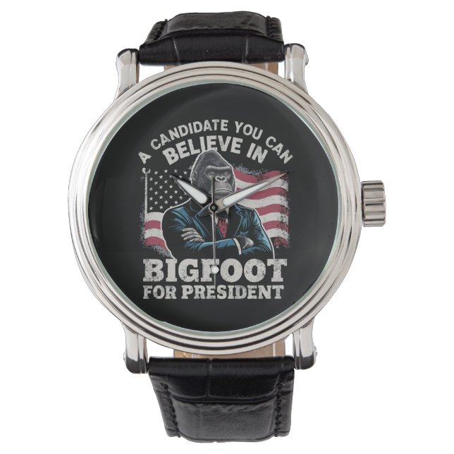 Valet 2024 Roligt Röst Sasquatch USA Armbandsur (Framsida)