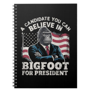 Valet 2024 Roligt Rösta Sasquatch USA Anteckningsbok