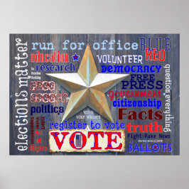 Valet är viktigt. Rösta! WordArt™-Poster Poster