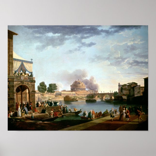 Valet av påven med Castel St. Poster (Framsidan)