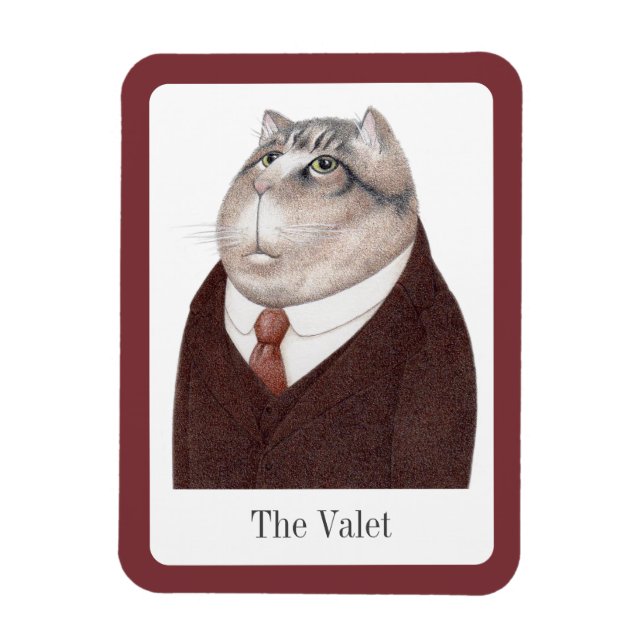 VALET CAT 3x4 Flexibelt magnet + text (Vertikal)