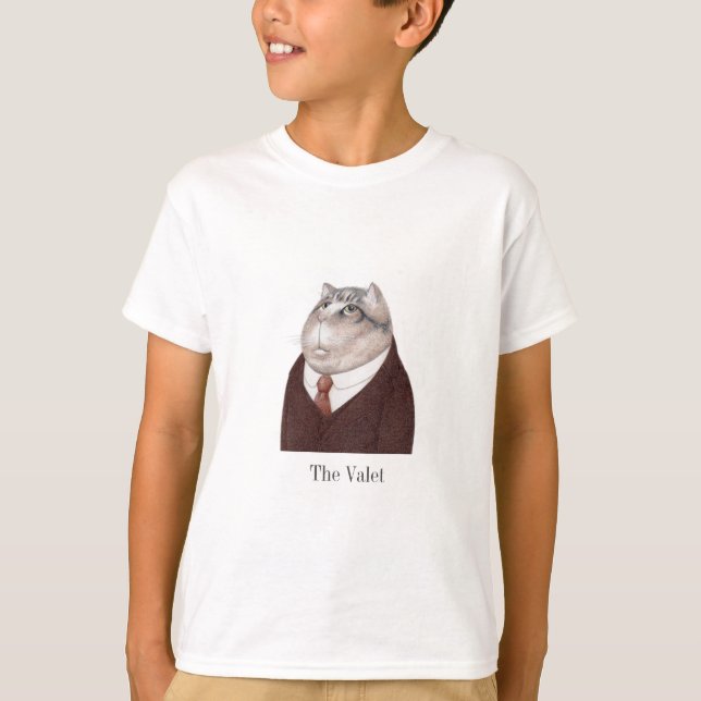 VALET CAT Boys' Basic T-Shirt (Framsida)