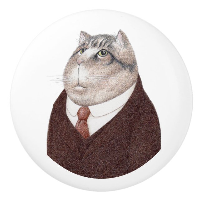 VALET CAT Ceramic Drawer Knob Knopp (Framsidan)