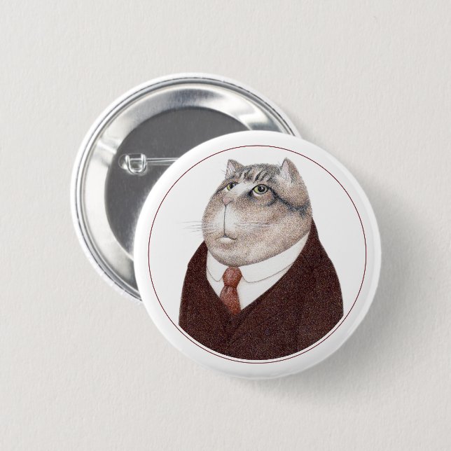 VALET CAT Round Pin Button II Knapp (Framsida & baksida)