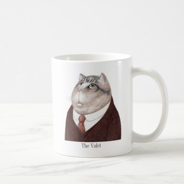VALET CAT White Mugg + Text (Höger)