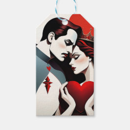 Valet et reine de coeur presentetikett
