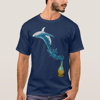 Valet från flaska-presenttanken hoppar ut ur t shirt