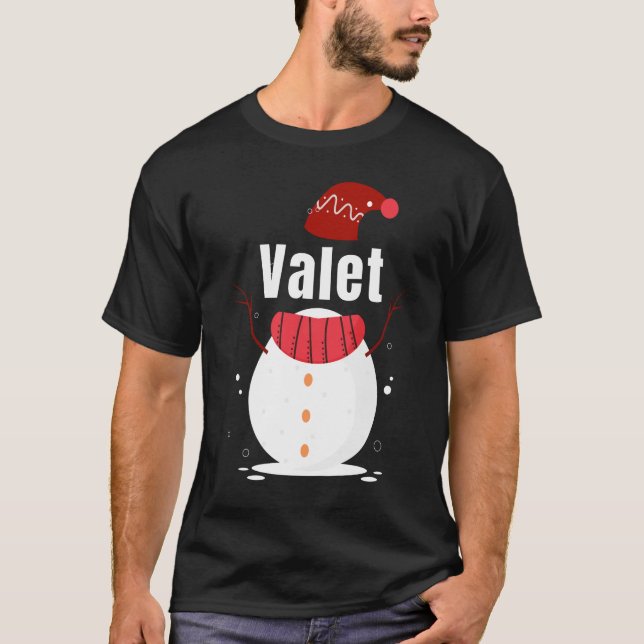 Valet Gift för jul T Shirt (Framsida)