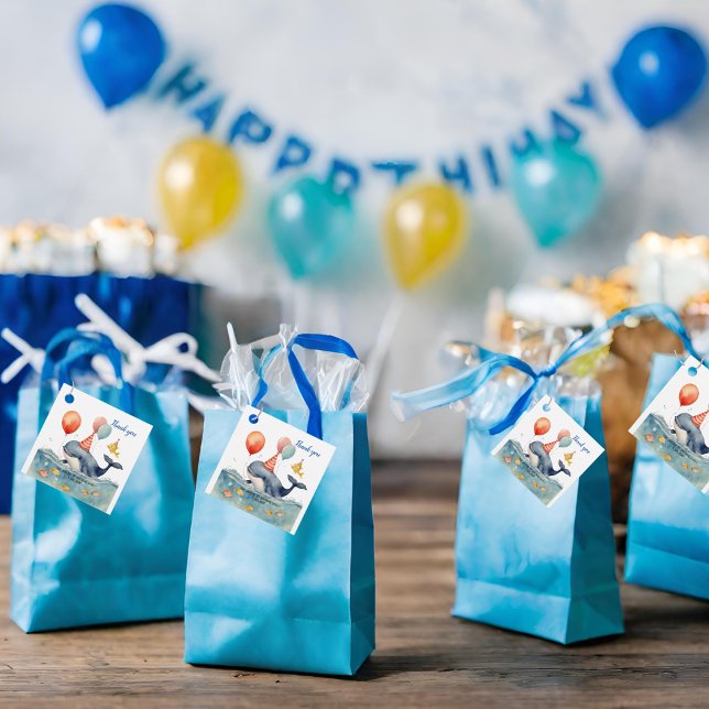 Valet Gör till Stänk Boys Birthday Tack Gåvor Etiketter (Skapare uppladdad)