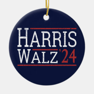 valet Harris Walz 2024 I Julgransprydnad Keramik