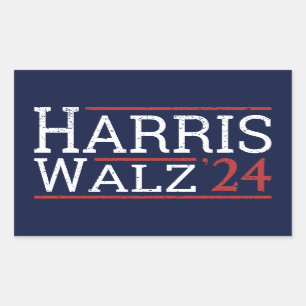 valet Harris Walz 2024 I Rektangulärt Klistermärke