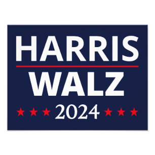 valet Harris Walz 2024 III Fototryck