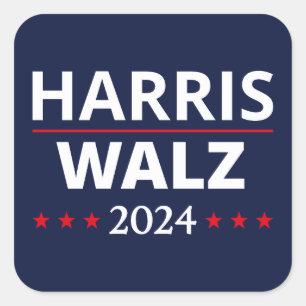 valet Harris Walz 2024 III Fyrkantigt Klistermärke