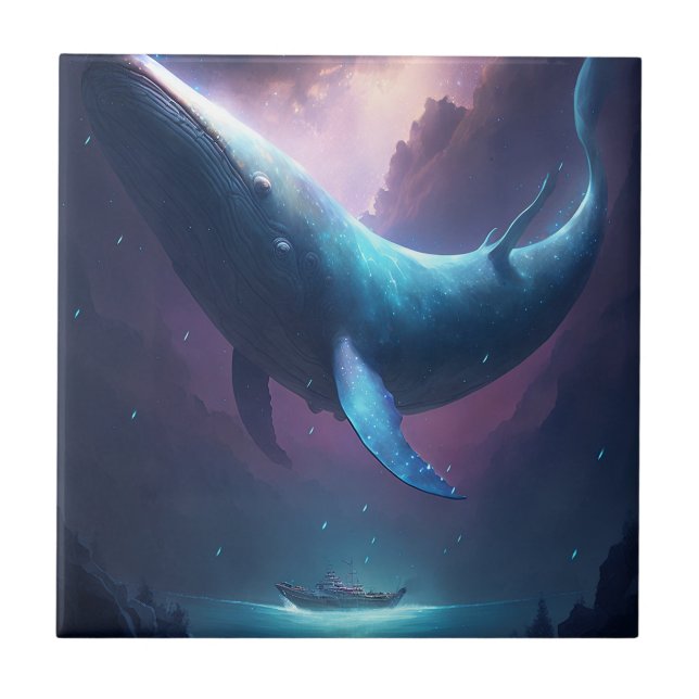 Valet i Himlar Fantasy Art Kakelplatta (Framsidan)