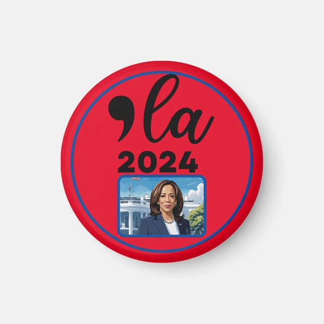 Valet Kamala Harris 2024 Lustigt antitrumpeter Magnet (Framsidan)