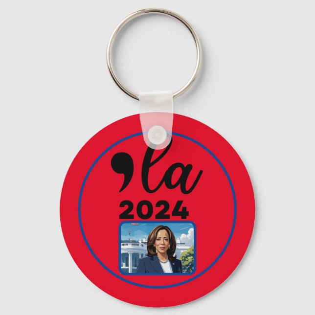 Valet Kamala Harris 2024 Lustigt antitrumpeter Nyckelring (Framsida)