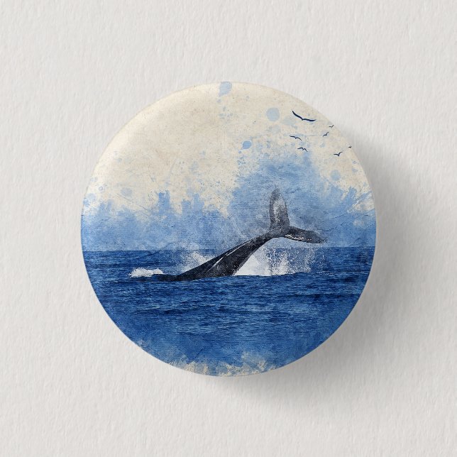 Valet Stänk i sjöfåglar i Avstånd konsthälsa Knapp (Framsida)