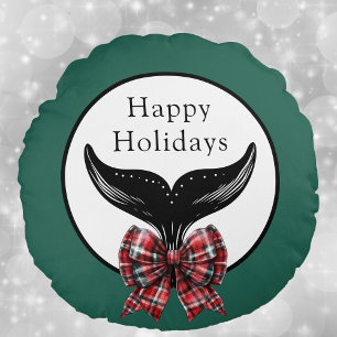 Valet Svan och Play Bow Black White jul Rund Kudde