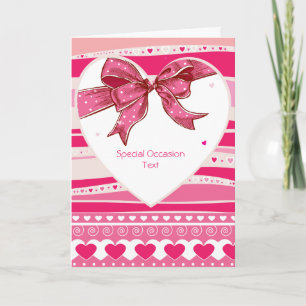 Valetine Red Hearts Kärlek Card Helgkort