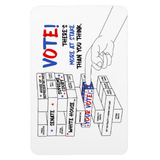 Valets omröstningsblock Torn mer på gång Magnet