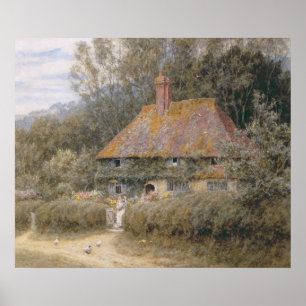 Valewood lantgård under blackwooden, Surrey Poster