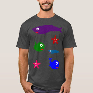 Valfångst och stjärnfisk t shirt