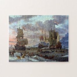 Valfångstområden Arktiska oceanen Abraham Storck 1 Pussel