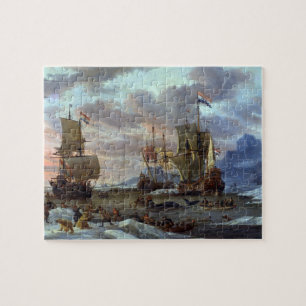 Valfångstområden Arktiska oceanen Abraham Storck 1 Pussel