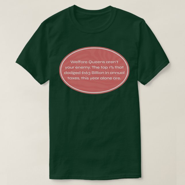 Välfärdskö finns inte skatt Riken T Shirt (Design framsida)