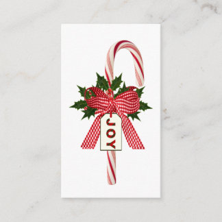 Valfärgad bakgrund Candy Cane "Glädje" Jul Tilläggskort