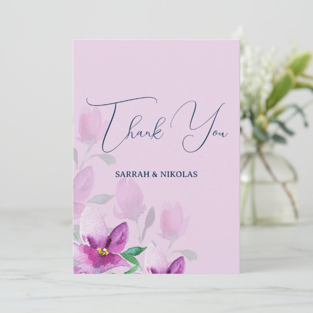 Vålfärgsblommor är unika tack kort (Stående Fram)