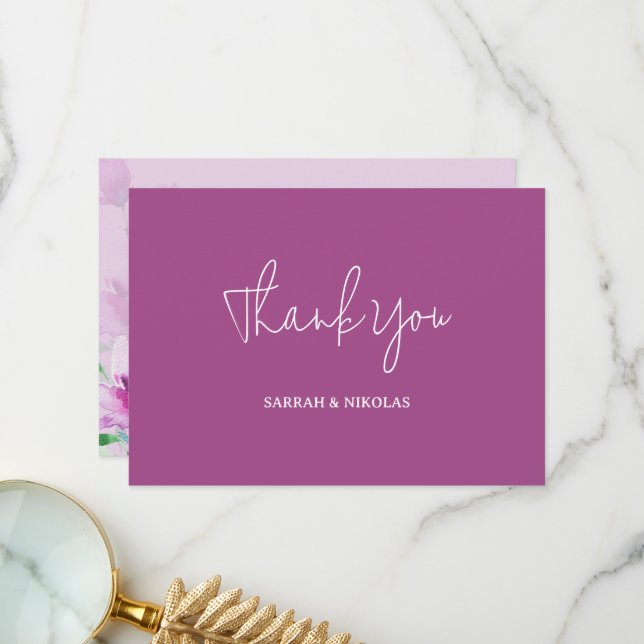 Vålfärgsblommor är unika tack kort (Fram/Back In Situ)