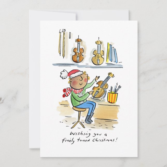 Välfinjusterad jul inbjudningar (Framsida)