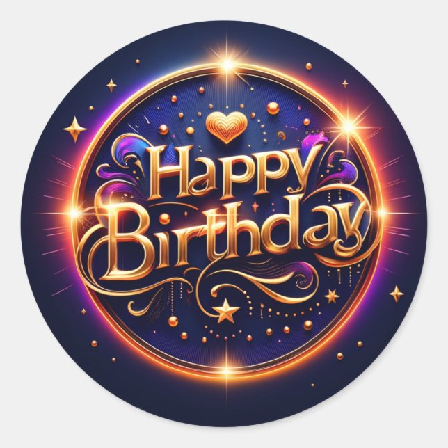 Valfödelsedagskalkal Runt Klistermärke (Framsida)