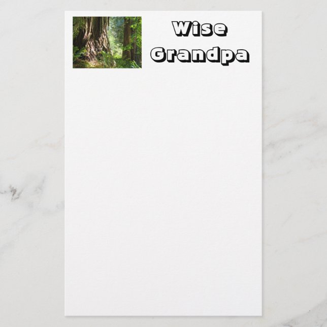 Välförändrad brevhead papper farfar (Framsida)
