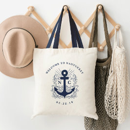 Välförankrad | Nautical Bröllop Välkommen Bag Tygkasse