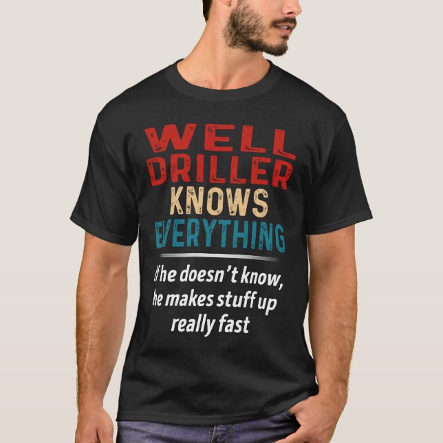 Välförare vet allt t shirt (Framsida)