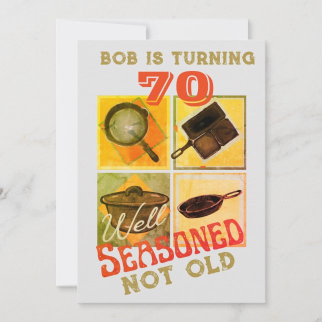 Välförd, inte gammal Födelsedagsfest Inbjudningar (Framsida)