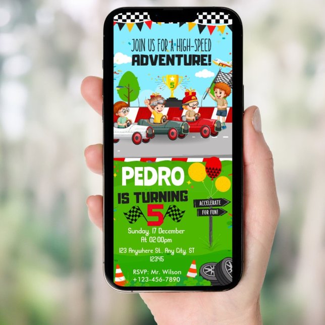 Valfri åldersrelaterad Födelsedagsfest i Tävling Inbjudningar (Skapare uppladdad)