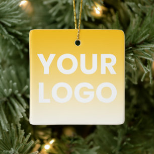 Valfri bakgrund i Färg Vit övertoning och Logoty Julgransprydnad Keramik