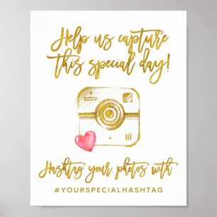 Valfri bakgrundsfärg Sociala medier Hashtag Poster