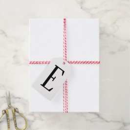 Valfri Brev | Svartvit eller DIY Färg Presentetikett