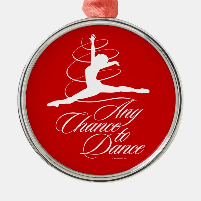 Valfri chans att dansa julgransprydnad metall (Framsidan)