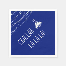 Valfri Färg Chrismukah Träd Cute Challah La La La Pappersservett