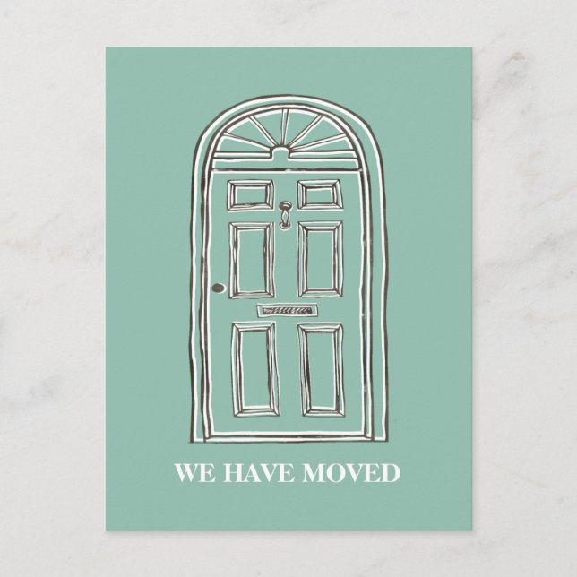 VALFRI FÄRG - Dörr Förflyttnings Annonsering Postk Meddelande Vykort (Framsida)