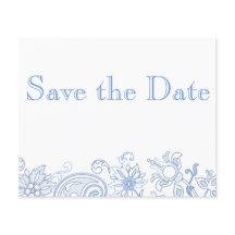 Valfri Färg Flowers & Foliage Bröllop spara datum