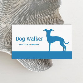 Valfri Färg italiensk greyhound - Dog Walker Visitkort