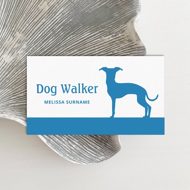 Valfri Färg italiensk greyhound - Dog Walker Visitkort (Skapare uppladdad)