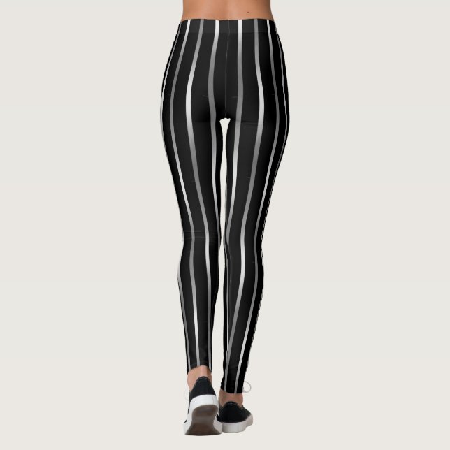 Valfri färg med silverränder leggings (Baksida)