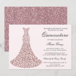 VALFRI FÄRG - Quinceanera Födelsedagsinbjudan Inbjudningar